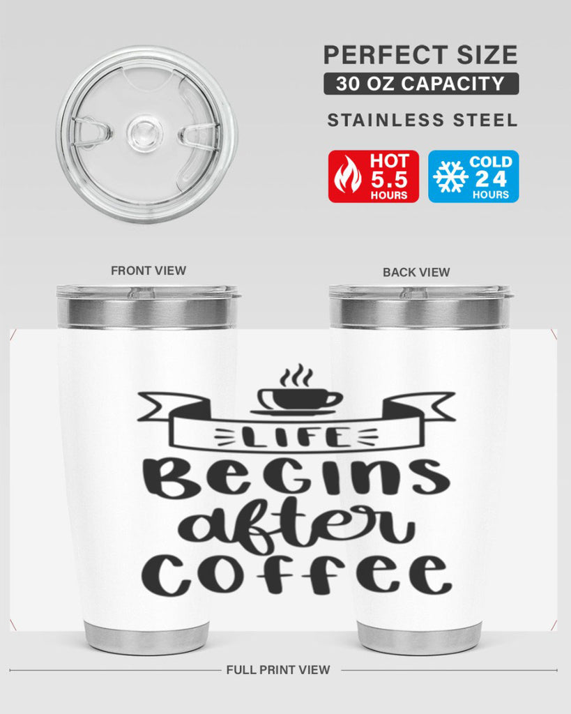 life begins after coffee 79#- coffee- Tumbler