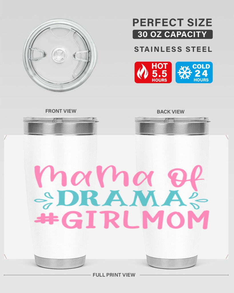 mama of drama girlmom 320#- mom- Tumbler