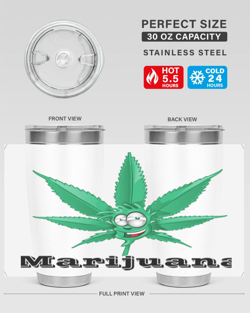 marijuana happy face 199#- marijuana- Tumbler