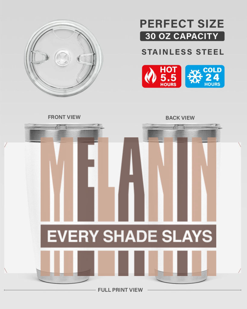 melanin every shade slays 90#- black words phrases- Cotton Tank