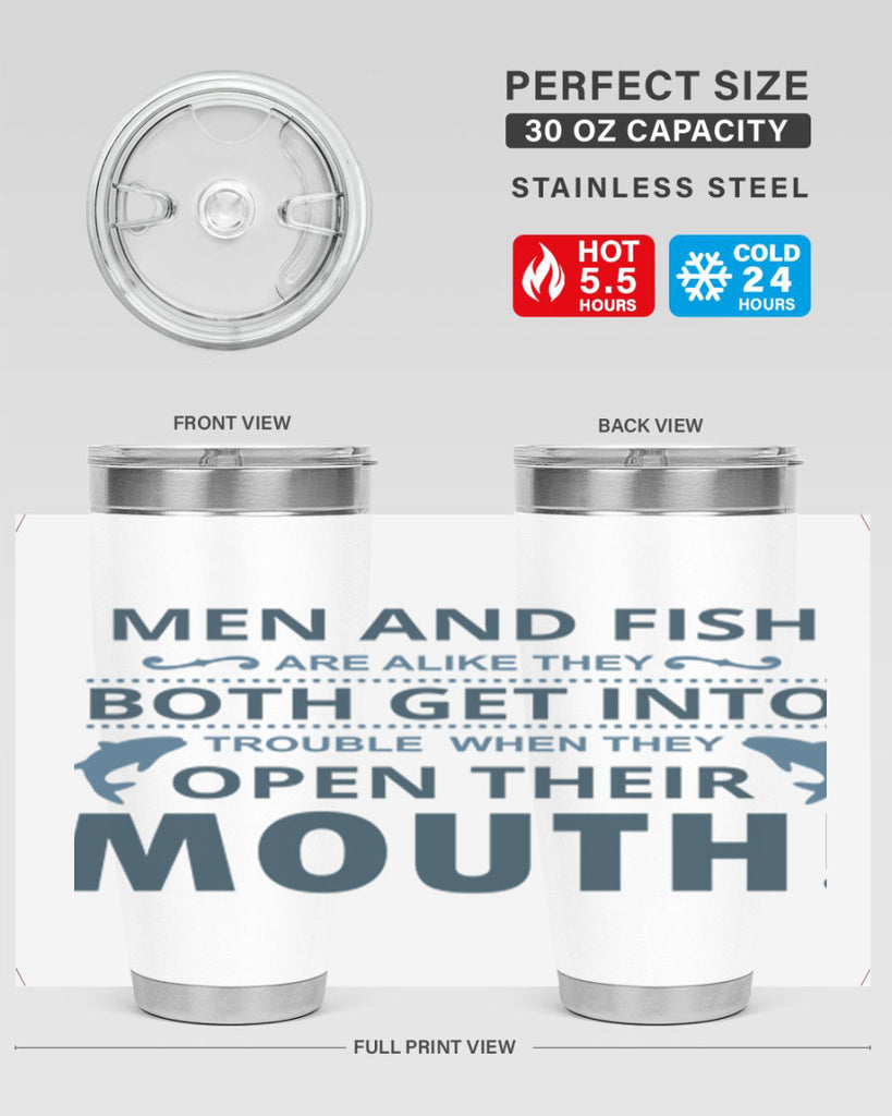 men fish 52#- fishing- Tumbler