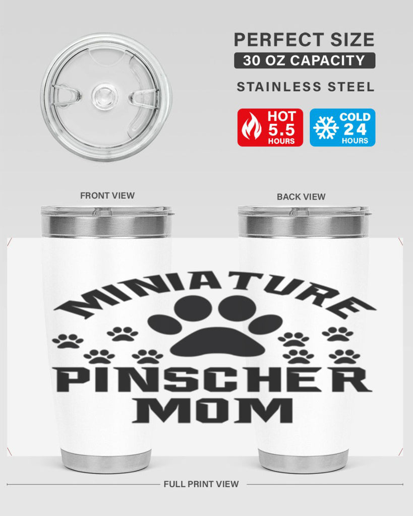 miniature pinscher mom 129#- mom- Tumbler