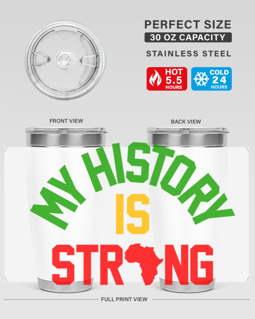 my  history is strong 66#- black words phrases- Cotton Tank