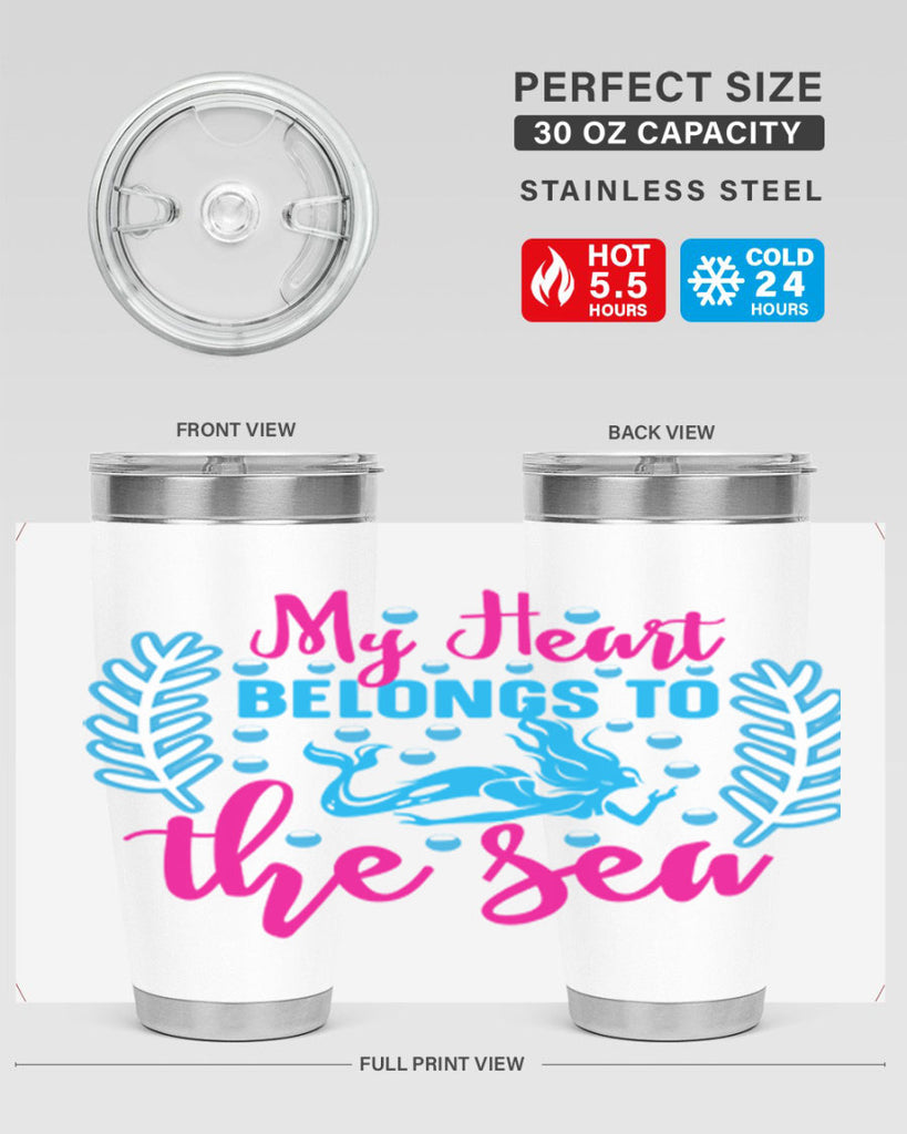 my heart belongs to the sea 516#- mermaid- Tumbler