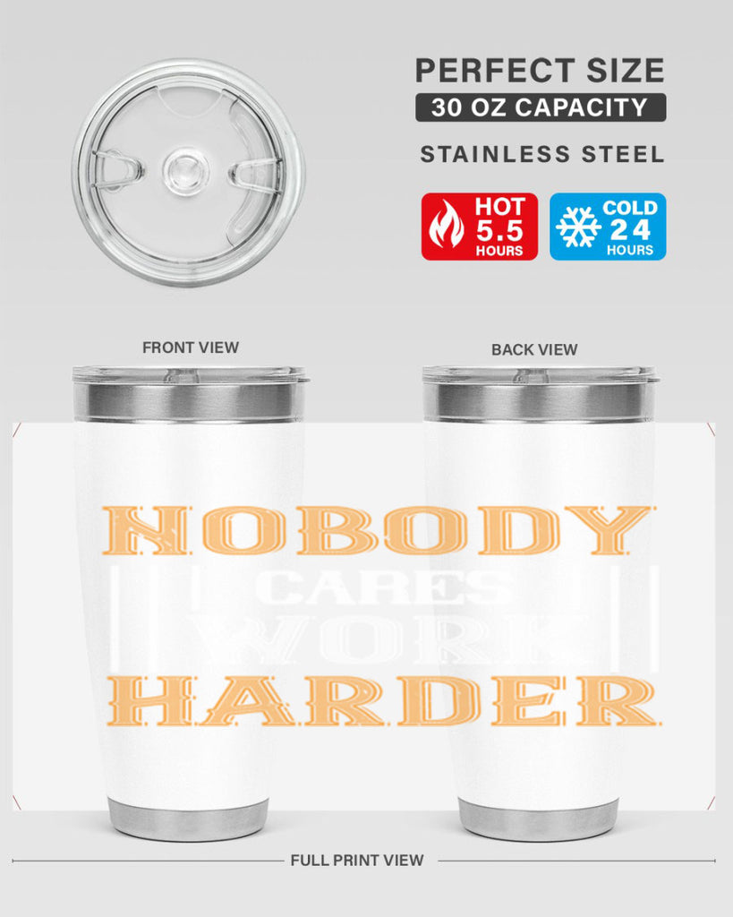 nobody i cares work herder 78#- gym- Tumbler