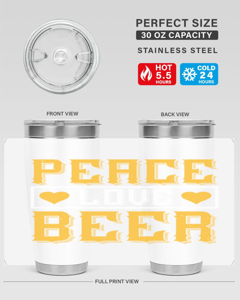 peace love beer 53#- beer- Tumbler