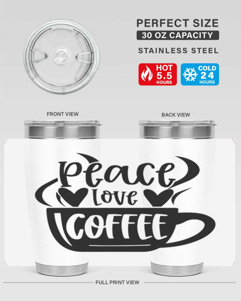 peace love coffee 48#- coffee- Tumbler