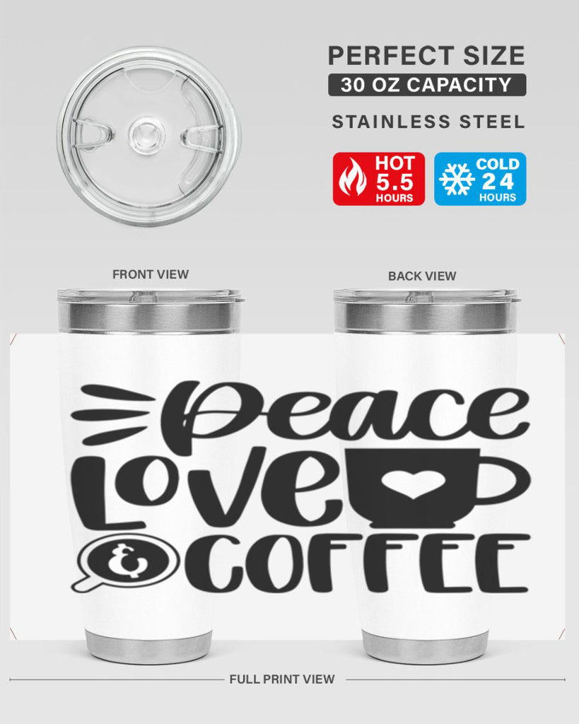 peace love coffee 49#- coffee- Tumbler