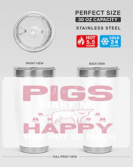 pigs make me happy Style 35#- pig- Tumbler