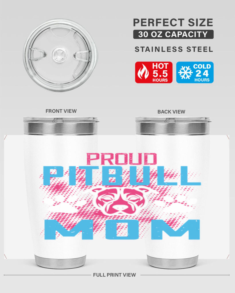 proud pitbull mom 70#- mom- Tumbler