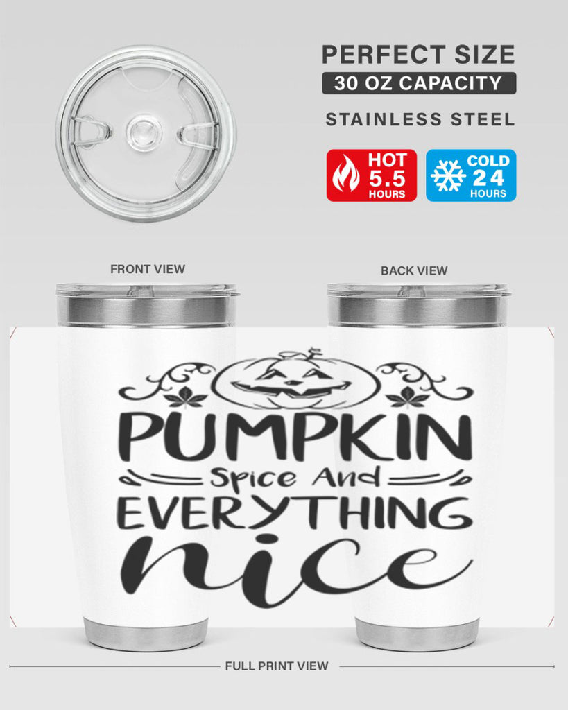 pumpkin spice and everything nice 542#- fall- Tumbler