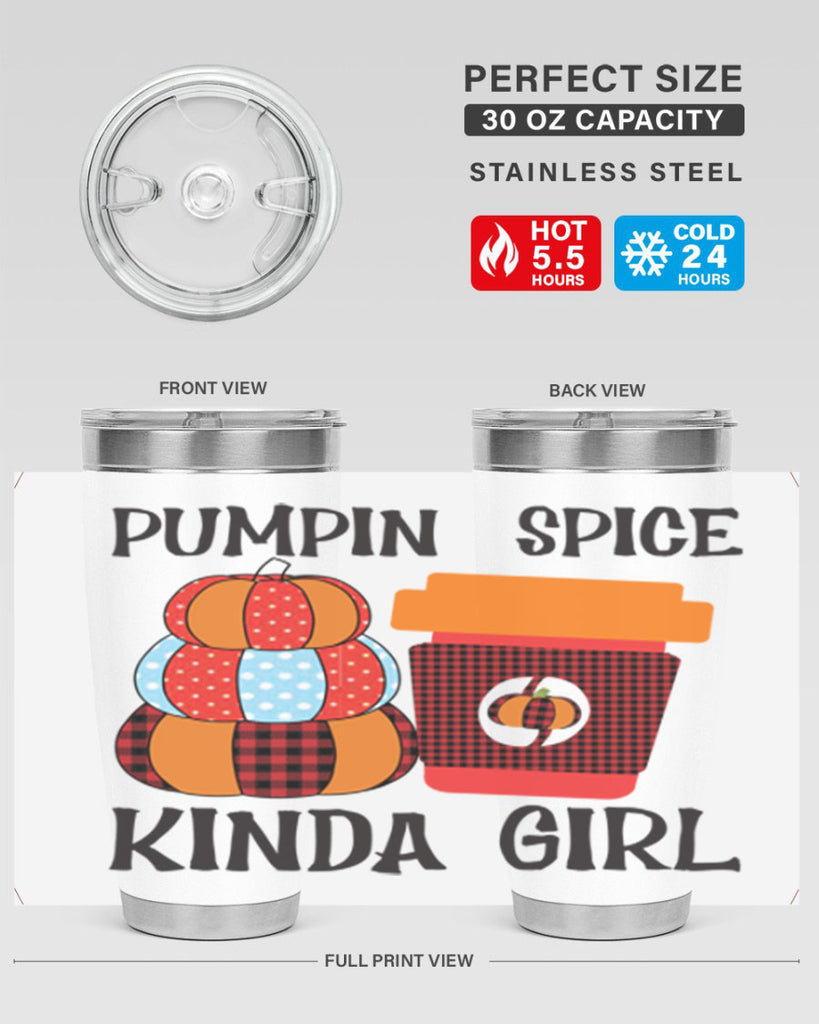 pumpkin spice kinda girl 551#- fall- Tumbler