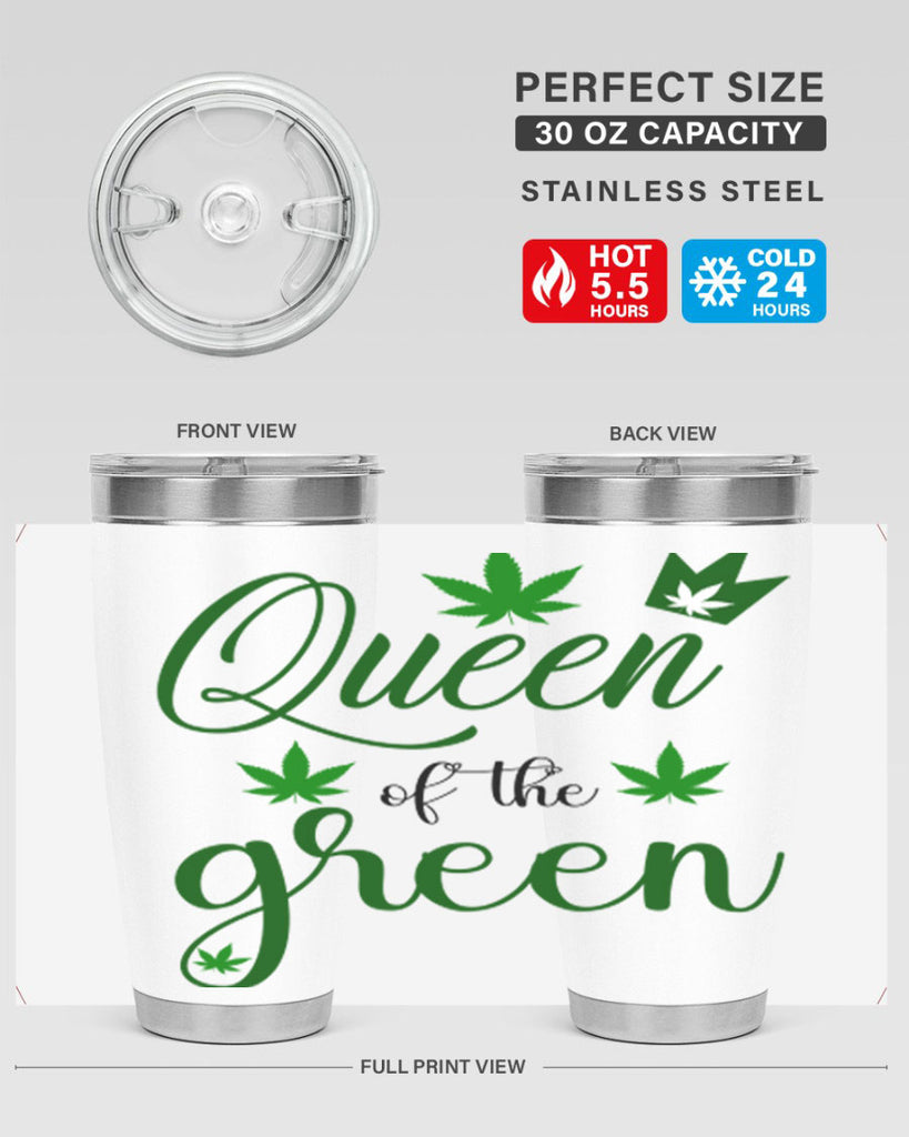 queen of the green 222#- marijuana- Tumbler