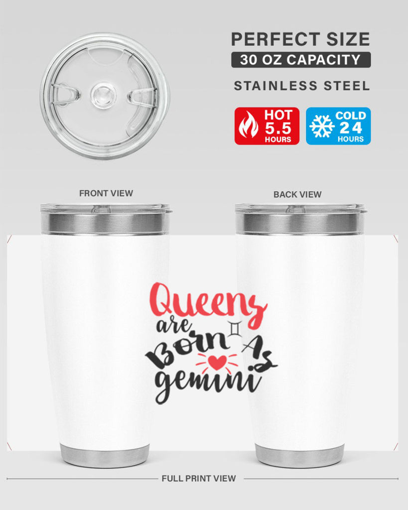 queens Are Born As Gemini 385#- zodiac- Tumbler