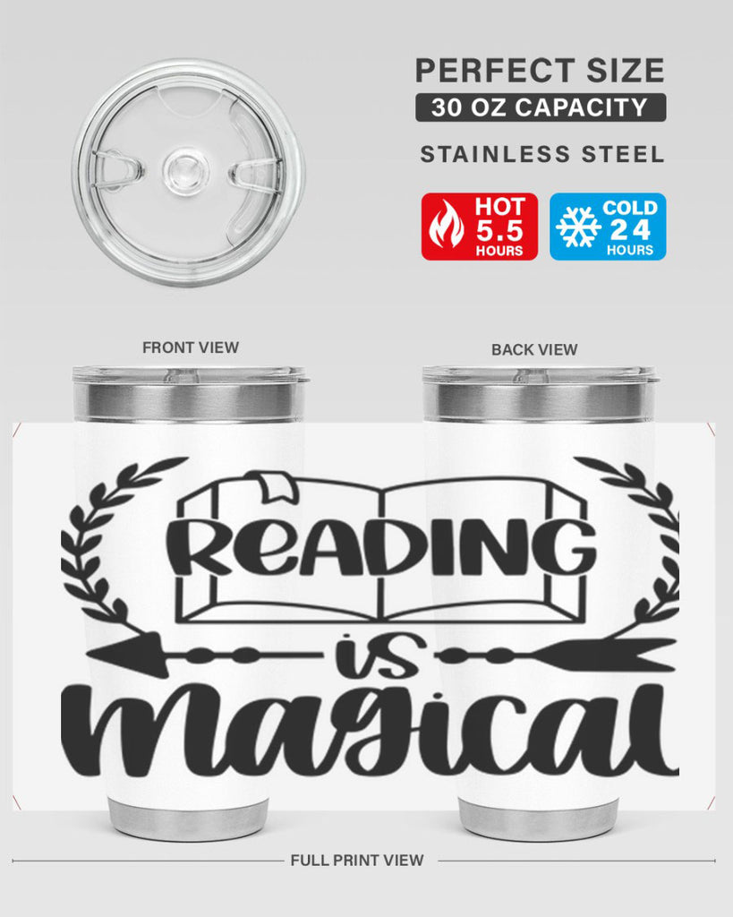 reading is magical 30#- reading- Tumbler