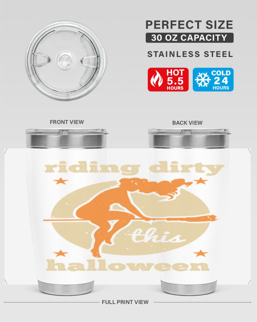 riding dirty this halloween 133#- halloween- Tumbler