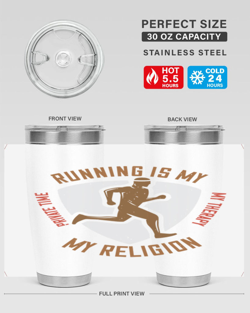 running is my private time my therapy my religion 21#- running- Tumbler