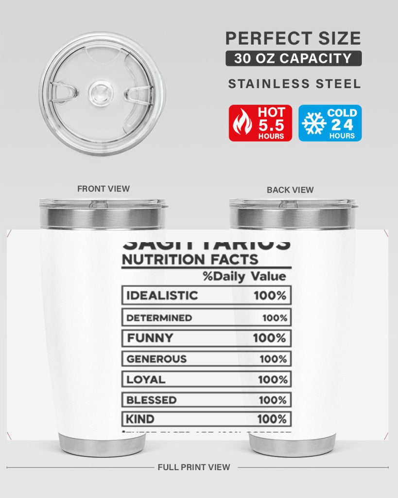 sagittarius Nutrition Facts 400#- zodiac- Tumbler