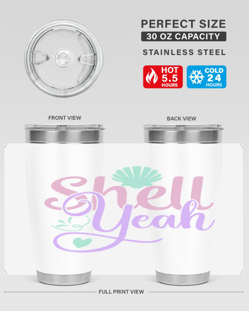 shell yeah 7#- mermaid- Tumbler