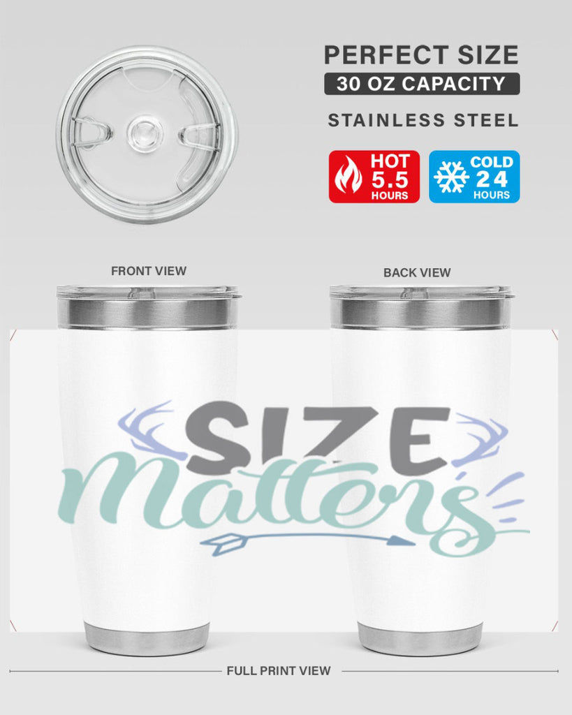 size matters 195#- fishing- Tumbler