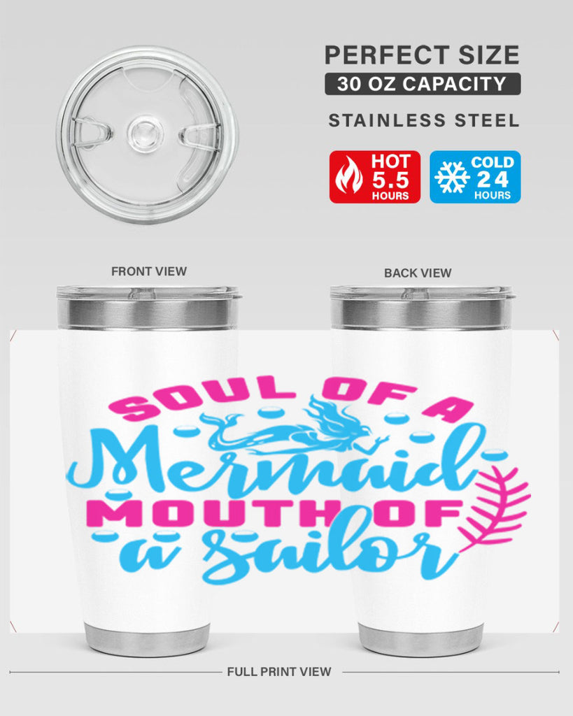 soul of a mermaid mouth of a sailor 618#- mermaid- Tumbler