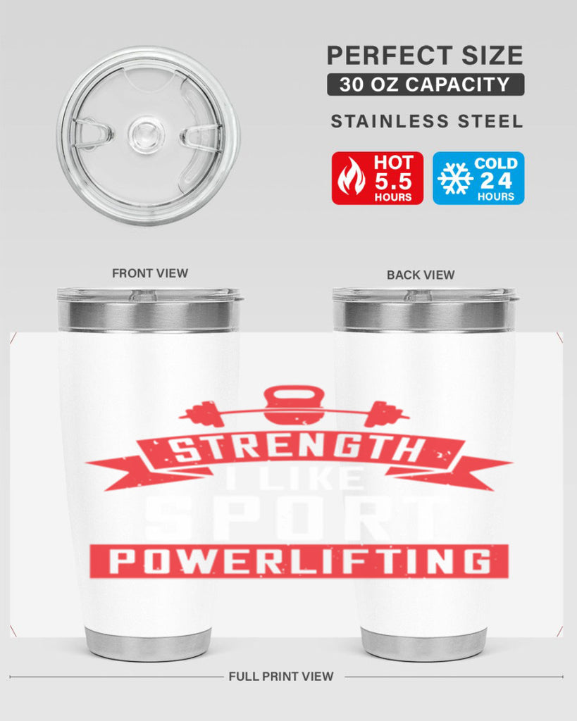 strength i like sport powerlifting 73#- gym- Tumbler