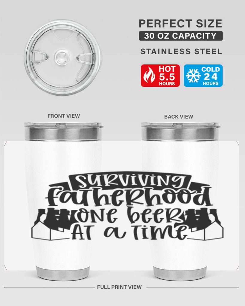 surviving fatherhood one beer at a time 19#- fathers day- Tumbler