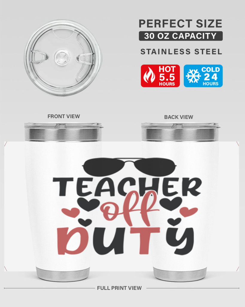 teacher off duty Style 141#- teacher- tumbler