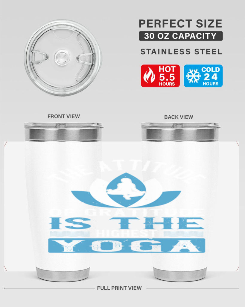 the attitude of gratitude is the highest yoga 66#- yoga- Tumbler