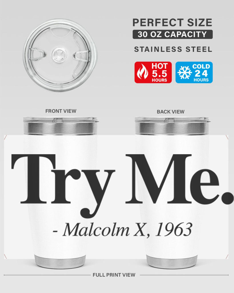 try me malcolm x 16#- black words phrases- Cotton Tank