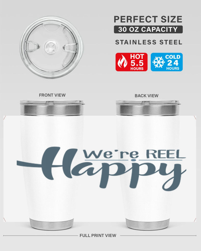 we are reel happy 16#- fishing- Tumbler