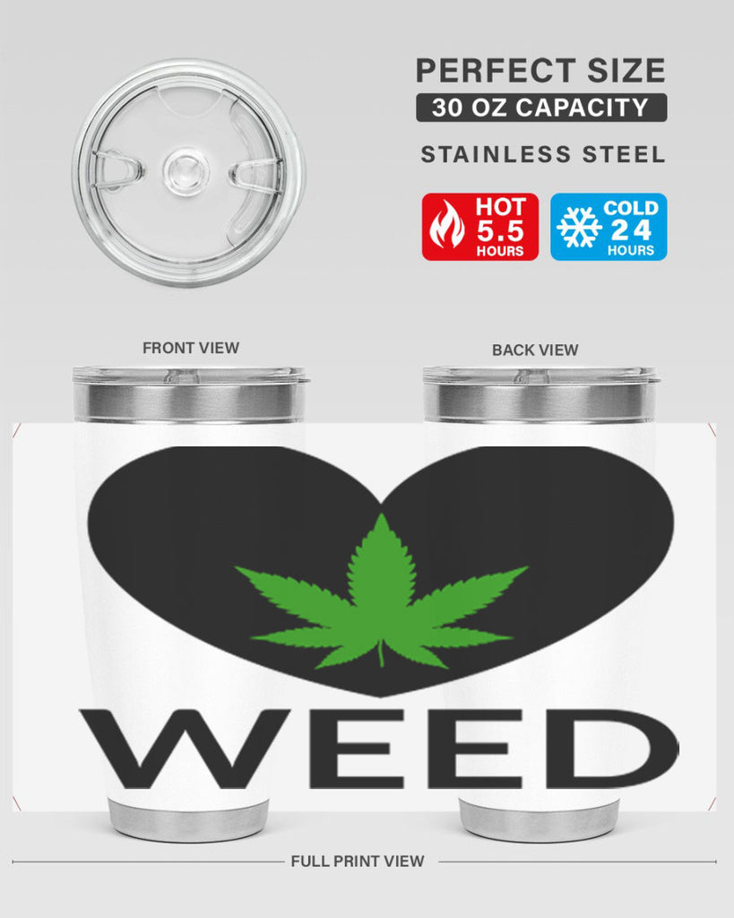 weed cannabis 284#- marijuana- Tumbler