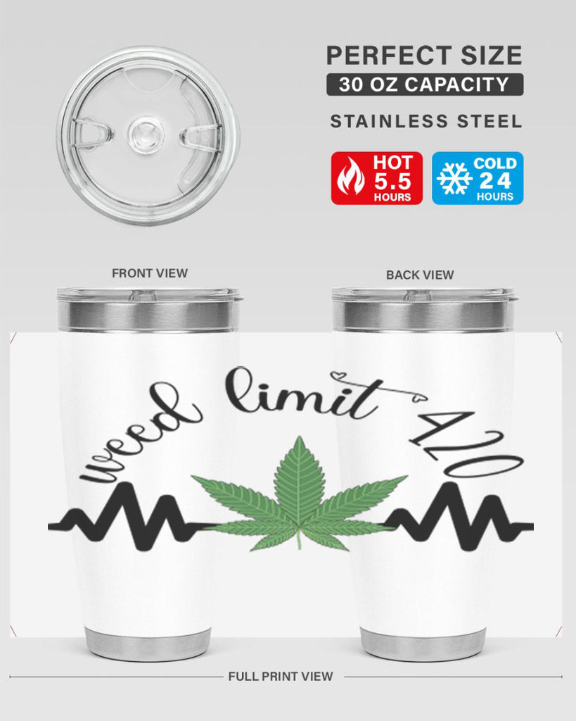 weed limit 420 cannabis heartbeat 292#- marijuana- Tumbler