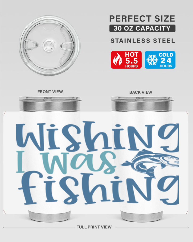 wishing i was fishing 191#- fishing- Tumbler