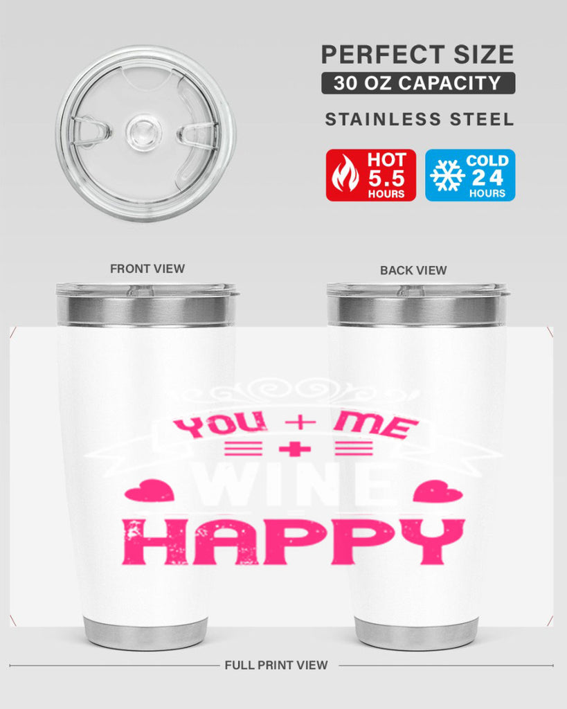 you me wine happy 1#- valentines day- Tumbler