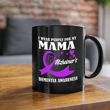 Alzheimers And Dementia I Wear Purple For My Warrior Mama 20#- alzheimers-Mug / Coffee Cup