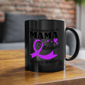 Alzheimers And Dementia I Wear Purple For My Warrior Mama 21#- alzheimers-Mug / Coffee Cup