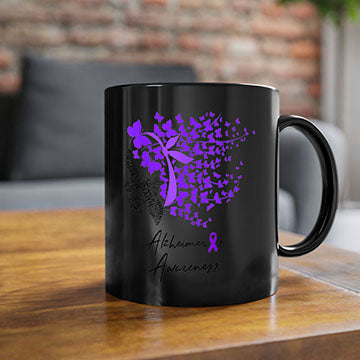 Alzheimers Awareness Shirt Alzheimers Purple Butterflies 24#- alzheimers-Mug / Coffee Cup