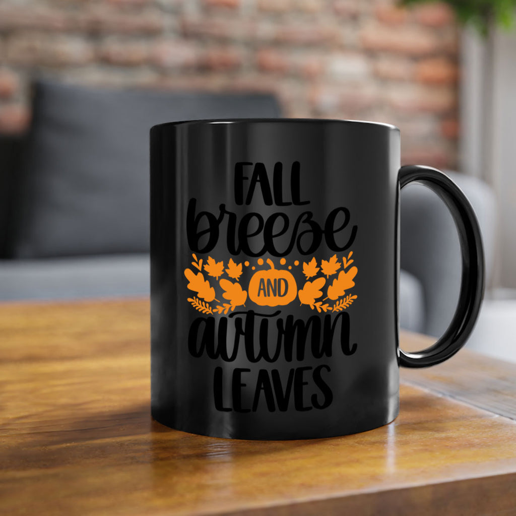 Fall Breezy And Autumn Leaves 482#- fall-Mug / Coffee Cup