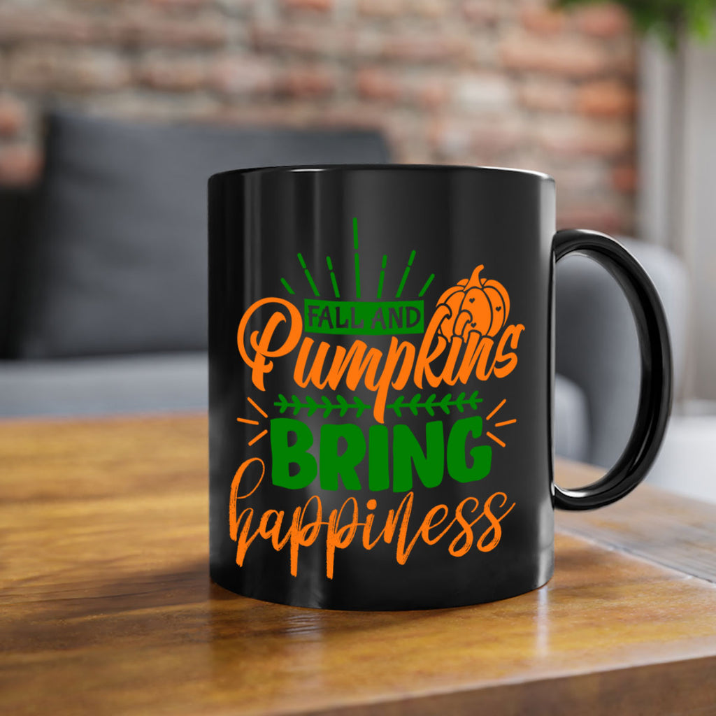 Fall and Pumpkins Bring Happiness 85#- fall-Mug / Coffee Cup