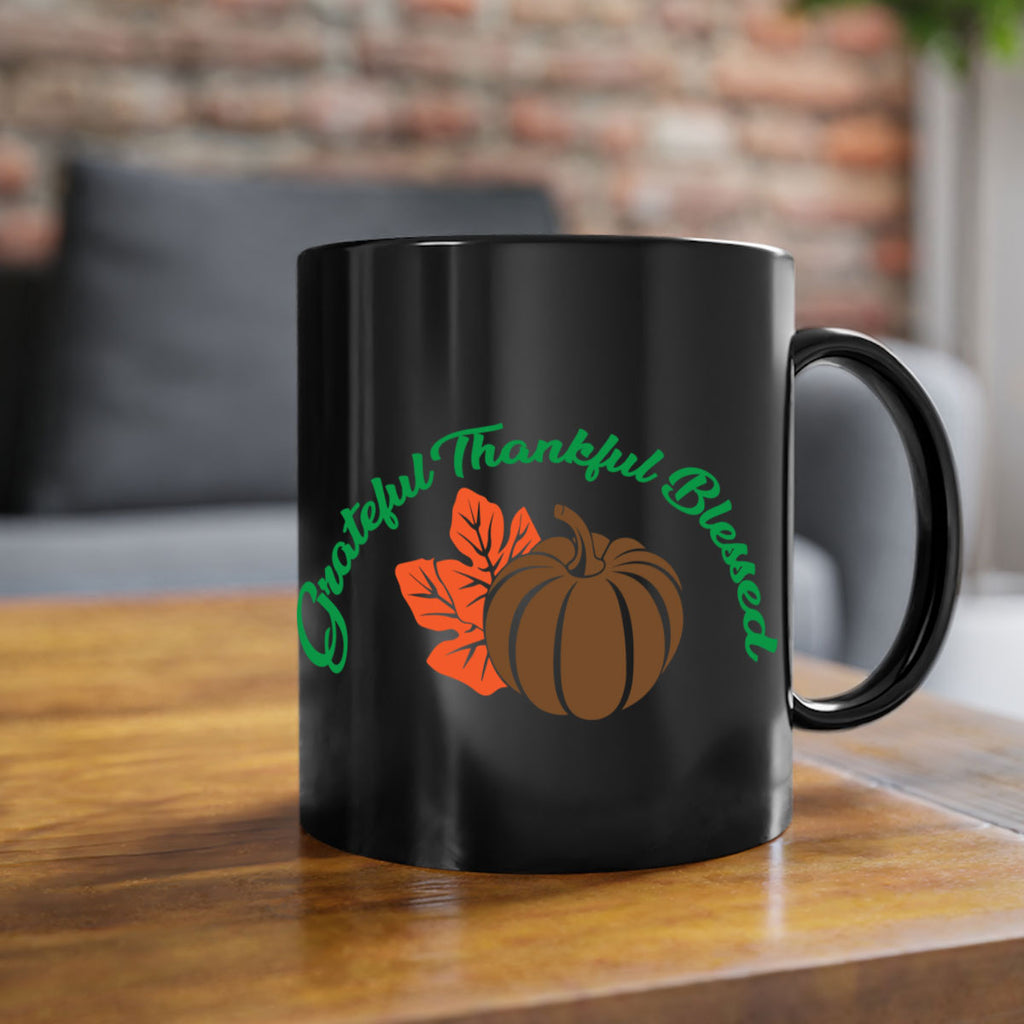 Grateful Thankful Blessed 214#- fall-Mug / Coffee Cup