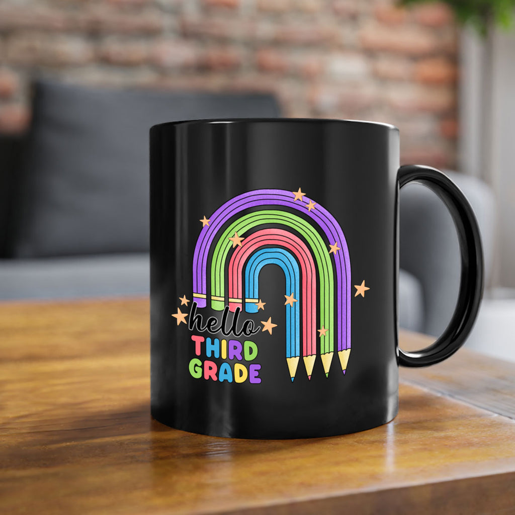 Hello 3rd Grade Pencil Rainbow 11#- Third Grade-Mug / Coffee Cup