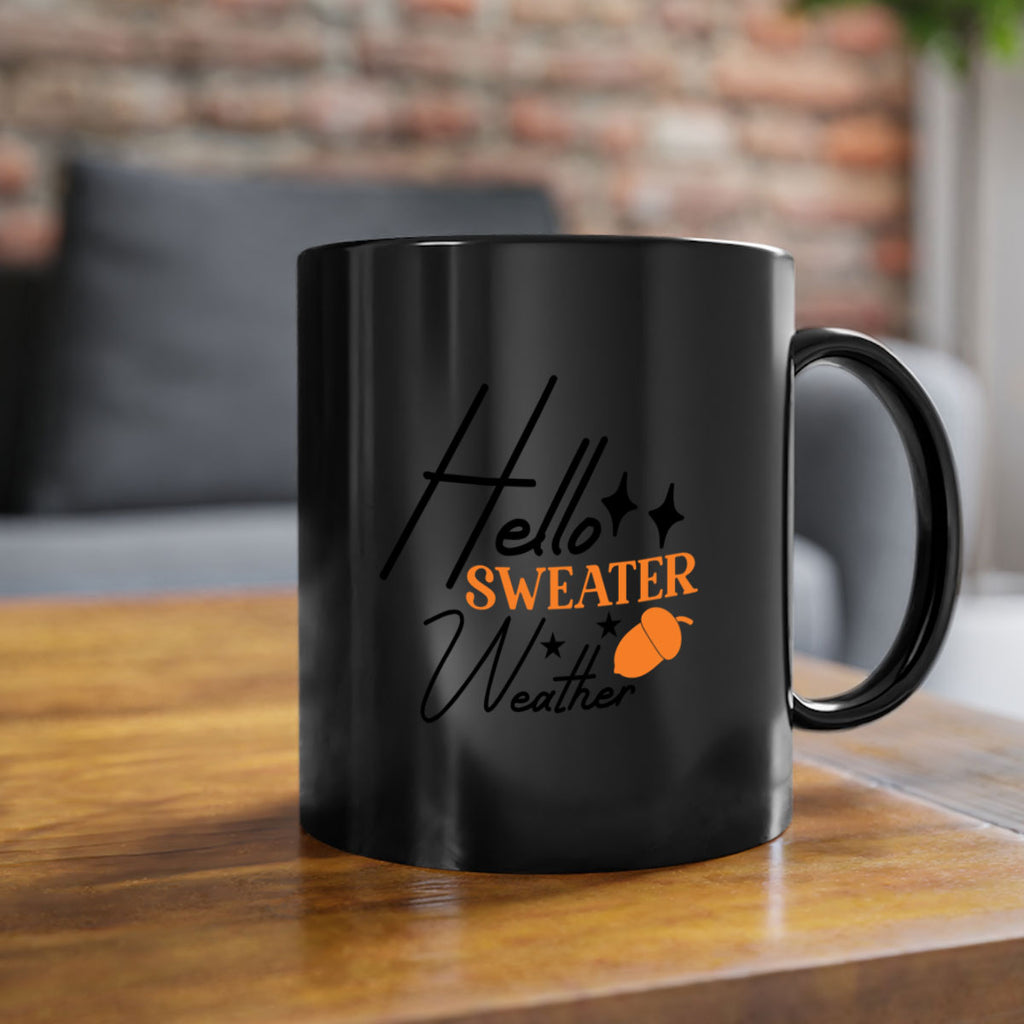 Hello Sweater Weather 296#- fall-Mug / Coffee Cup