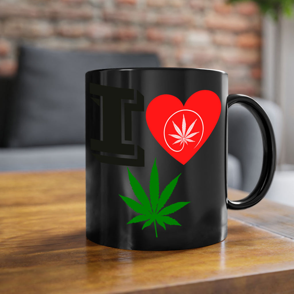 I love Cannabis heart 126#- marijuana-Mug / Coffee Cup