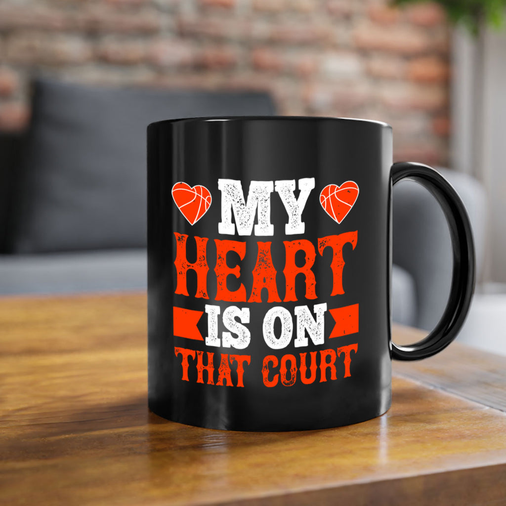 My heart is on that court 1816#- basketball-Mug / Coffee Cup