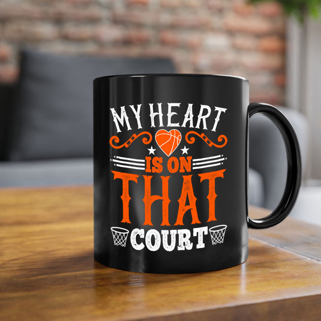 My heart is on that court 1827#- basketball-Mug / Coffee Cup