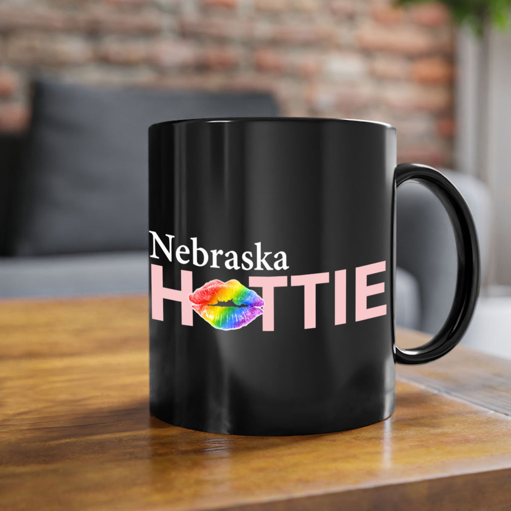 Nebraska Hottie with rainbow lips 78#- Hottie Collection-Mug / Coffee Cup