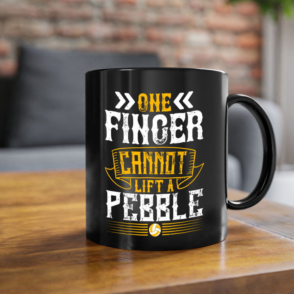 One finger cannot lift a pebble Style 611#- volleyball-Mug / Coffee Cup
