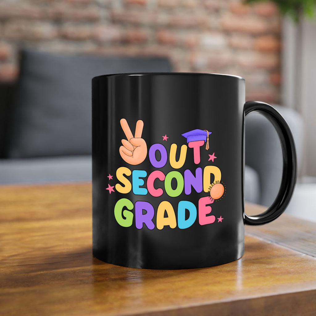 Peace Out 2nd Grade Peace 18#- second grade-Mug / Coffee Cup