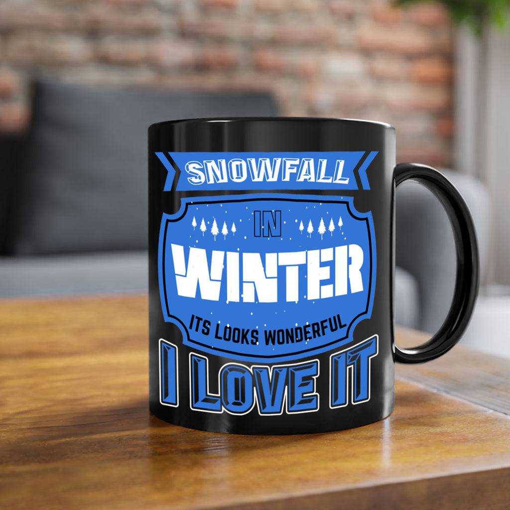 Snowfall in Winter 372#- winter-Mug / Coffee Cup